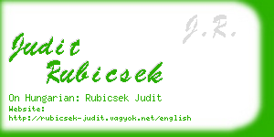 judit rubicsek business card